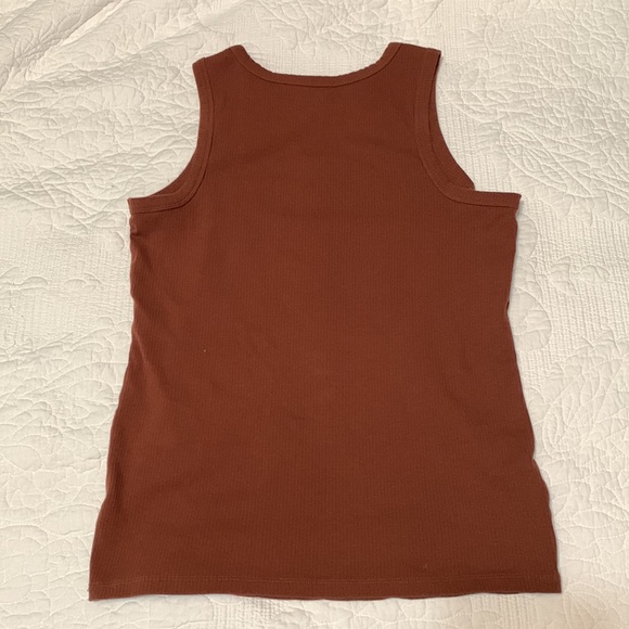 Nine West essential tank top color Brown size Larhe - Picture 2 of 3